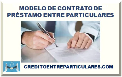 MODELO DE CONTRATO DE PRÉSTAMO ENTRE PARTICULARES 2025